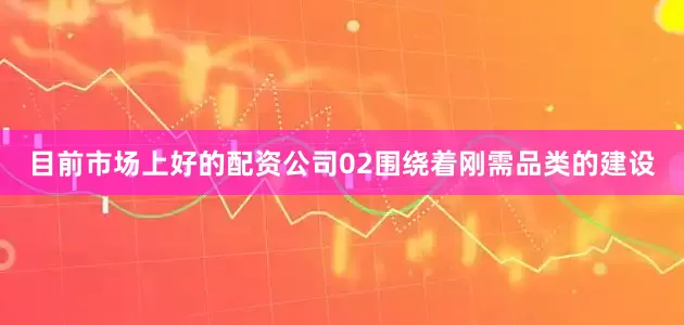 目前市场上好的配资公司02围绕着刚需品类的建设